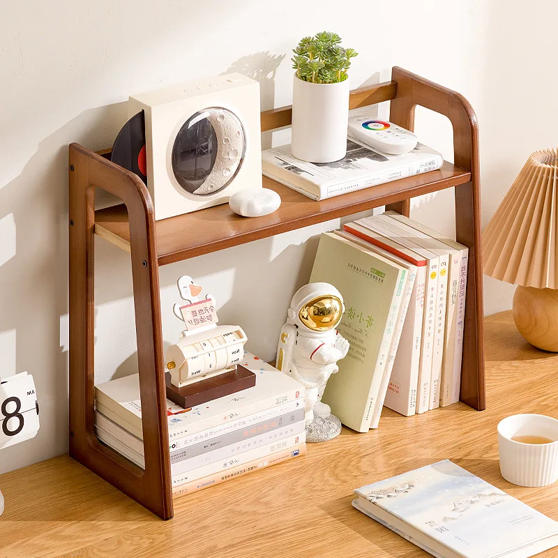 Desktop Cup Storage Shelf Office Table Finishing Dining Table Countertop Multi-layer Bookshelf Small