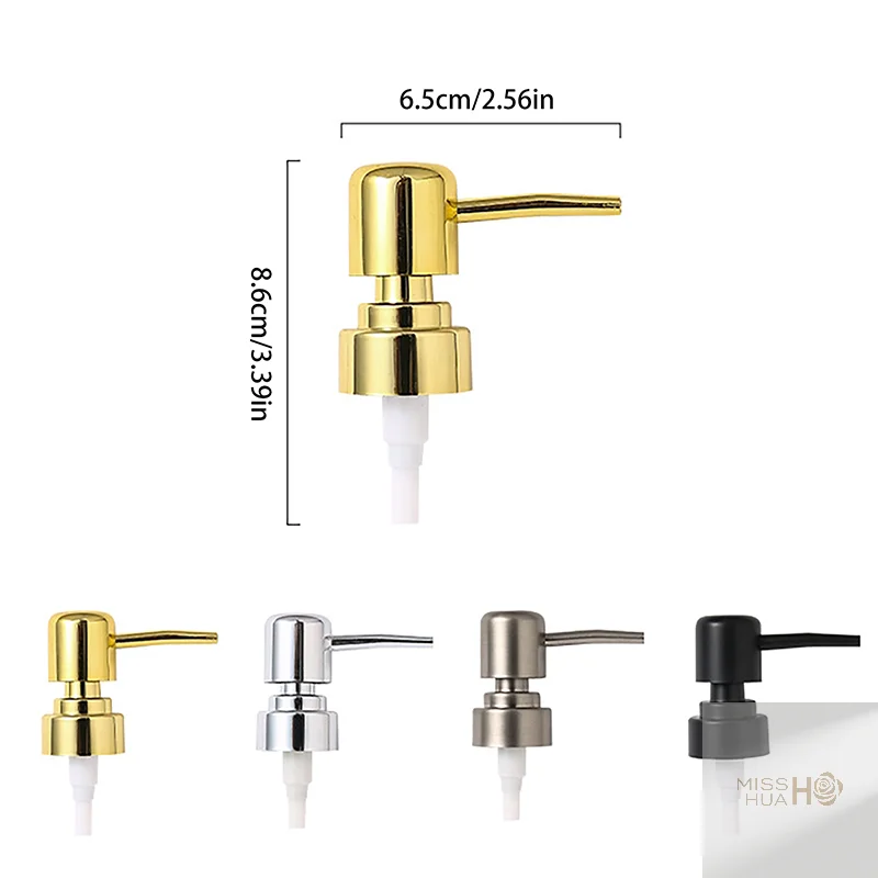 1 conjunto de bomba de sabão líquido cabeça dispensador de loção cabeça push tipo cabeça redonda 28 rosca garrafa de banho bocal de imprensa, tubo de loção abs