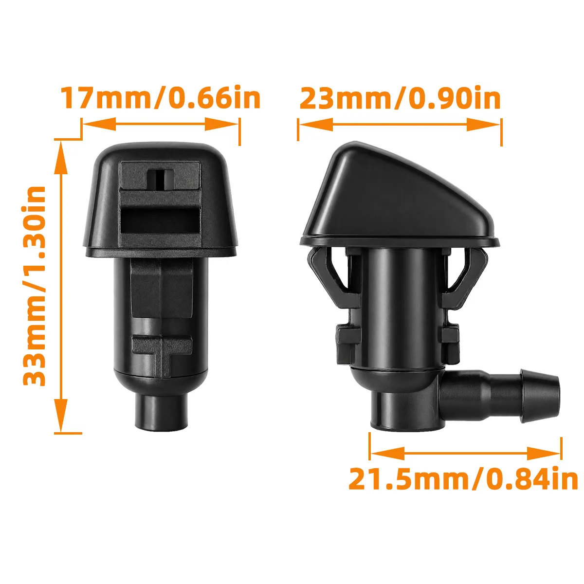 2 Stück Auto-Frontscheiben-Wasserdüse passend für Jeep Grand Cherokee, Liberty, Commander, Dodge Nitro, Durango, 5116079AA, 4806312AA – Detail 8