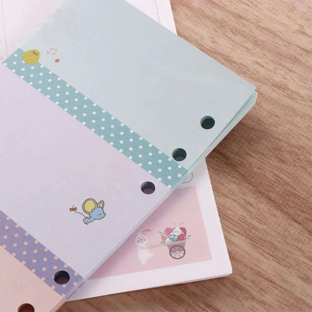 Students School Supplies Daily Planner A5 A6 40 sheet Weekly Paper Refill Binder Inner Pages Notebook Refill Loose Leaf