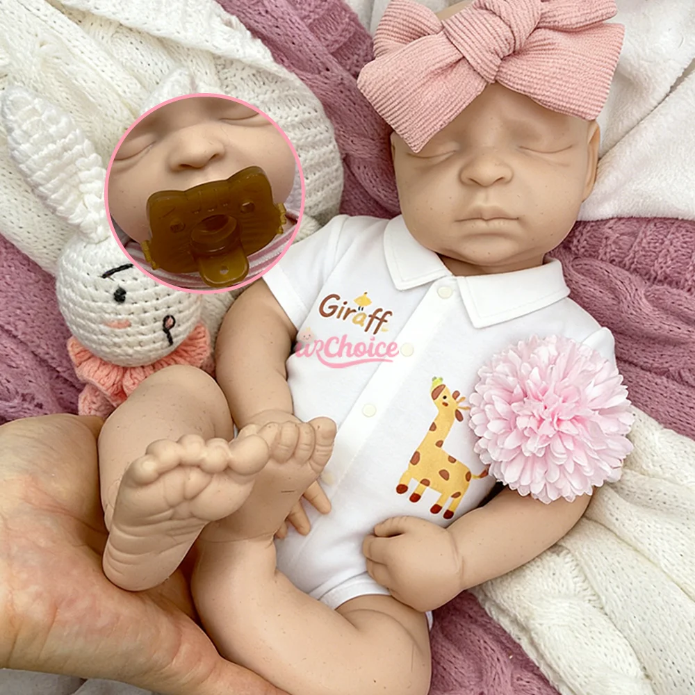 

Гиперреалистичная 17-дюймовая силиконовая кукла-реборн с открытым ртом, ручная роспись вен, мягкая, с эффектом веса новорожденного, художественная кукла-реборн для девочек