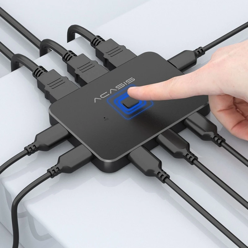 4K KVM Switcher for PCs Sharing 1 Monitor Scanner 3X1 HDMI-compatible USB3.0 Top Quality