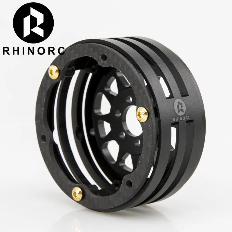 Rhino Narrow Carbon Fiber Aluminum 2.2 inch Pro LightWeight RC Car Crawler Wheel SCX10 RBX10 RR10 Wraith MOA