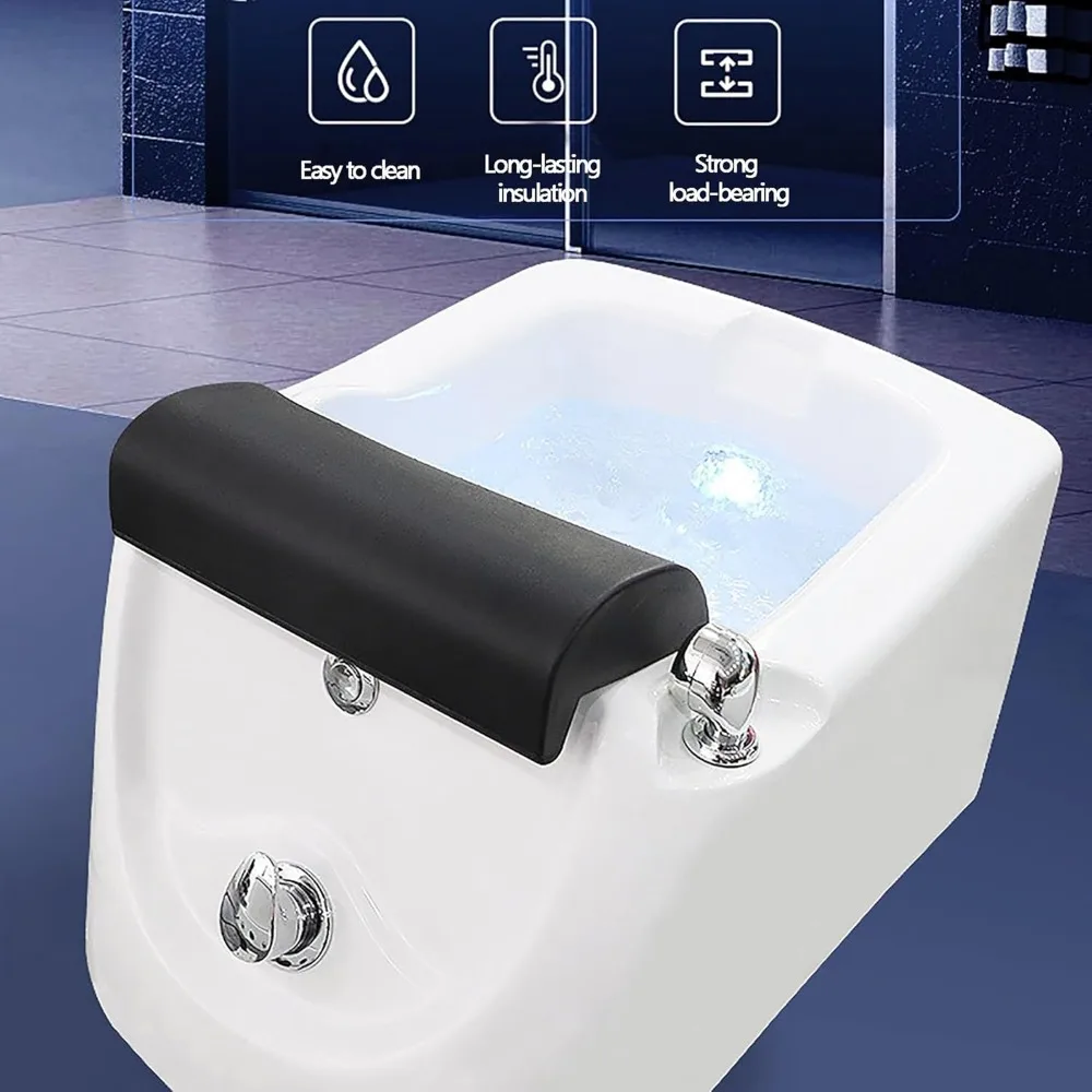 Acryl Deep Foot Spa Pedicure Chair Bowl, ontspannende voetbadsoaker met voetsteun en massage voor ultieme nagelverzorgervaring