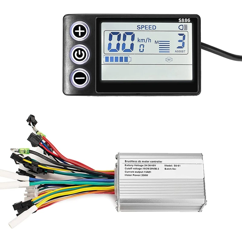 Electric Bicycle Controller With LCD Display Control Panel 24-48V 350W Speed Controller For E-Bike Scooter Brushless