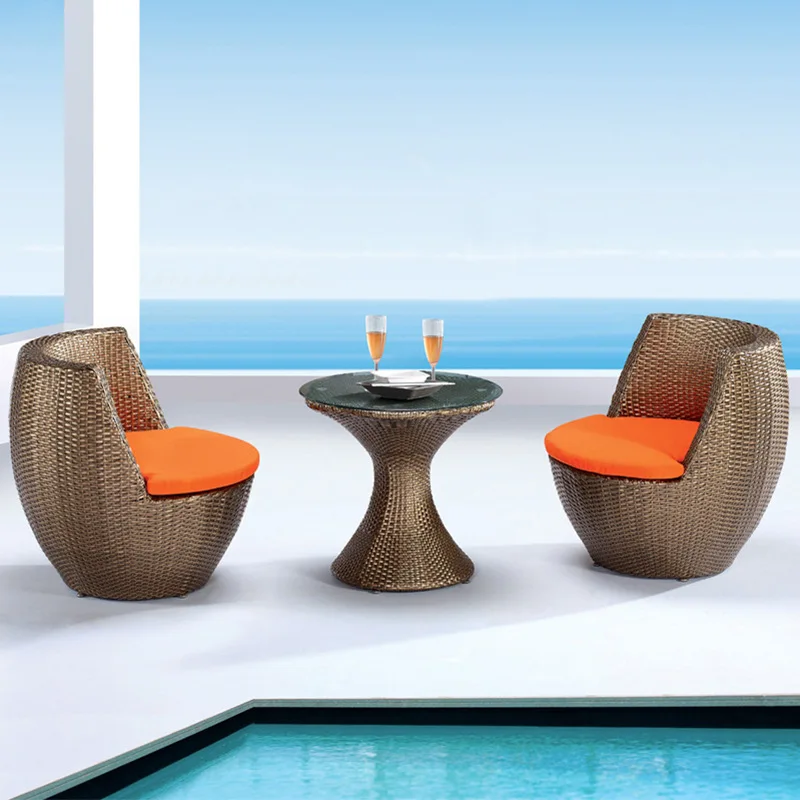 

Outdoor rattan table and chairs Cafe bar Outdoor rattan chairs