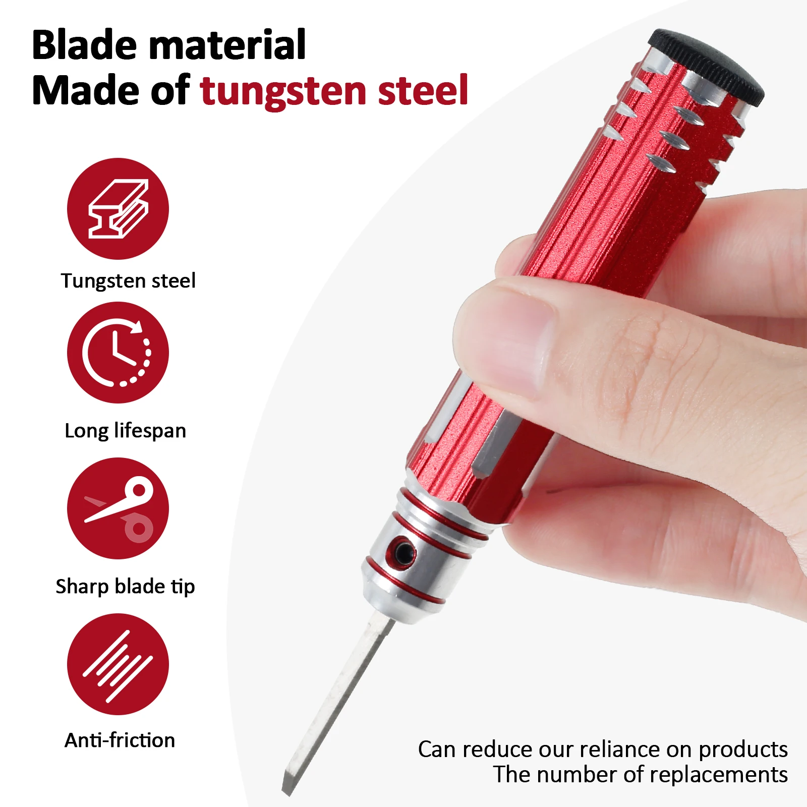 Multi-functional Prime Model Scriber Kit Resin Carved Scribe Line Tool Model Chisels with 7 Sizes Blades for DIY Carving Cutting