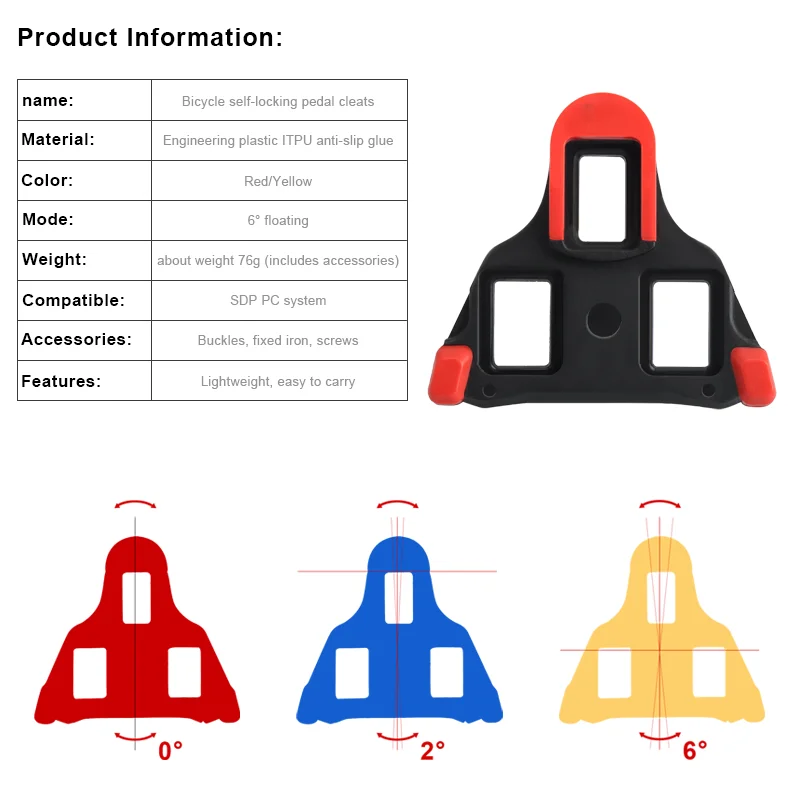 1Pair Bicycle Pedal Cleat Mountain Road Bike Shoe Universal Self-locking Pedales Cycling Accessories For Shimano SH-11 SPD-SL