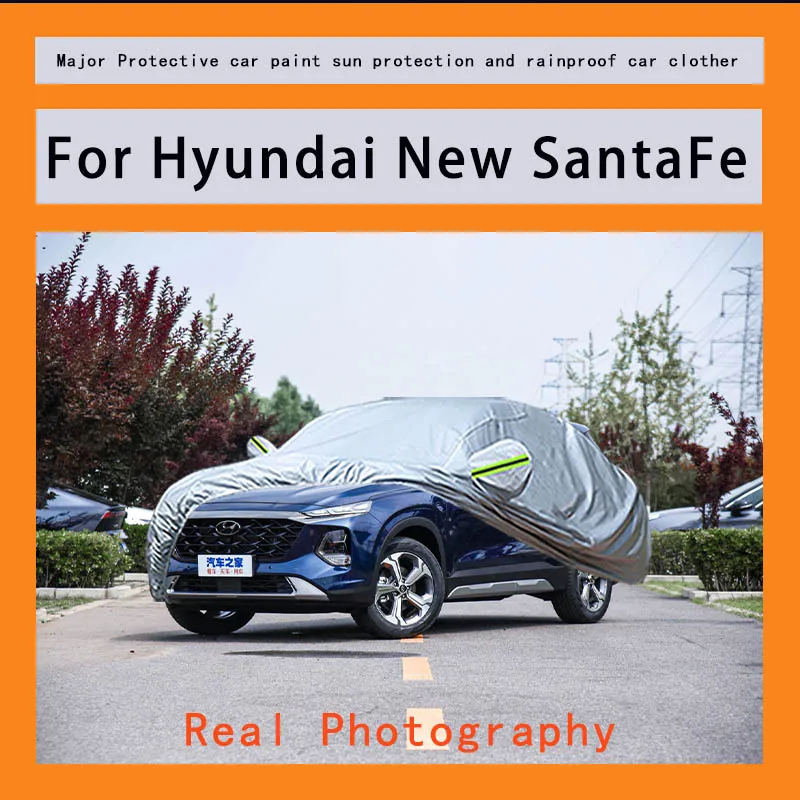 

﻿﻿For Hyundai New SantaFe Car Covers Outdoor Waterproof Dustproof Sun Rain Snow Protection Thick Oxford Cloth Full Outer Cover