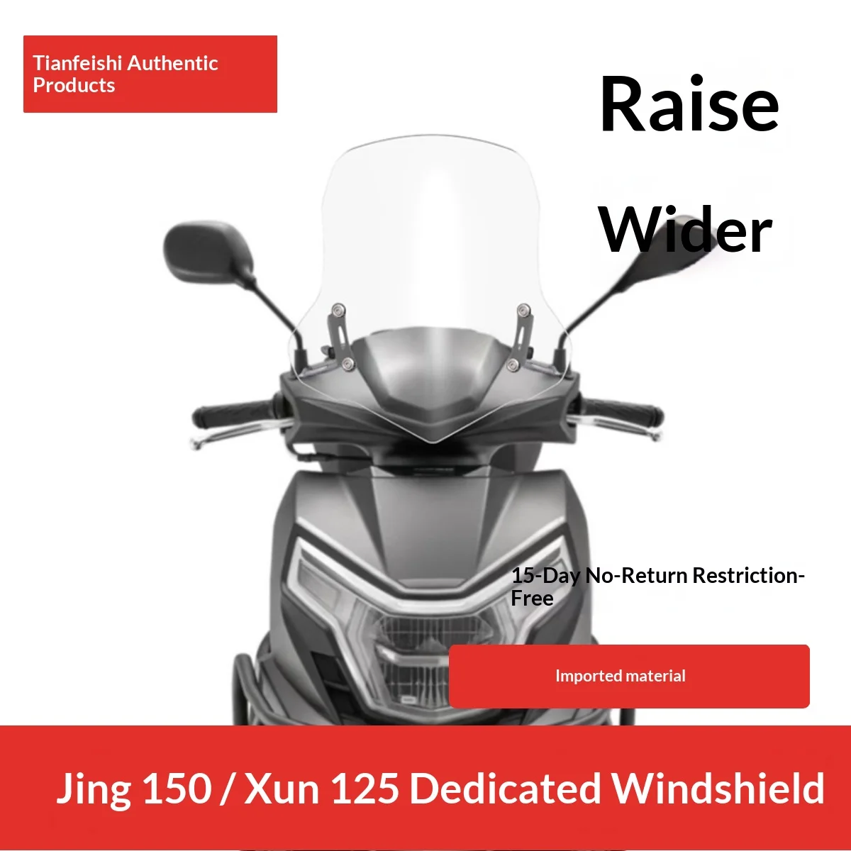 【Premium】For Qiangjiang Jin 150 / Xun 125 Modified Transparent Chest‑Protective Front Windshield & Rain Deflector Accessories