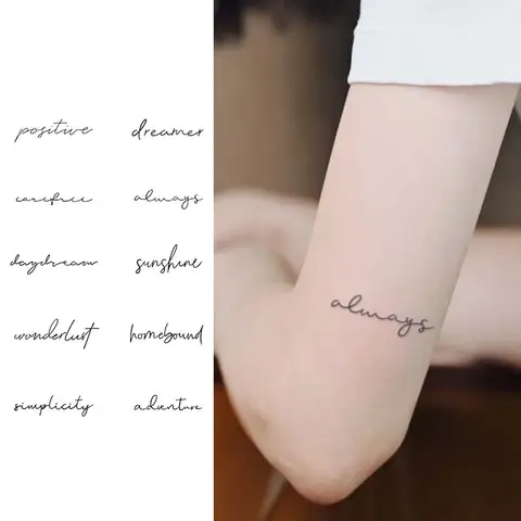 팔과 손목을 위한 간단한 시 방수 임시 문신, 남성과 여성을 위한 오래 지속되는 현실적인 가짜 문신