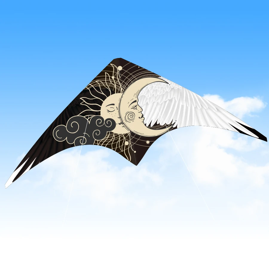 Sun and Moon Stunt Sea King Stunt Kite Set การออกแบบธีมคู่ Beach Kite Flying Adventure
