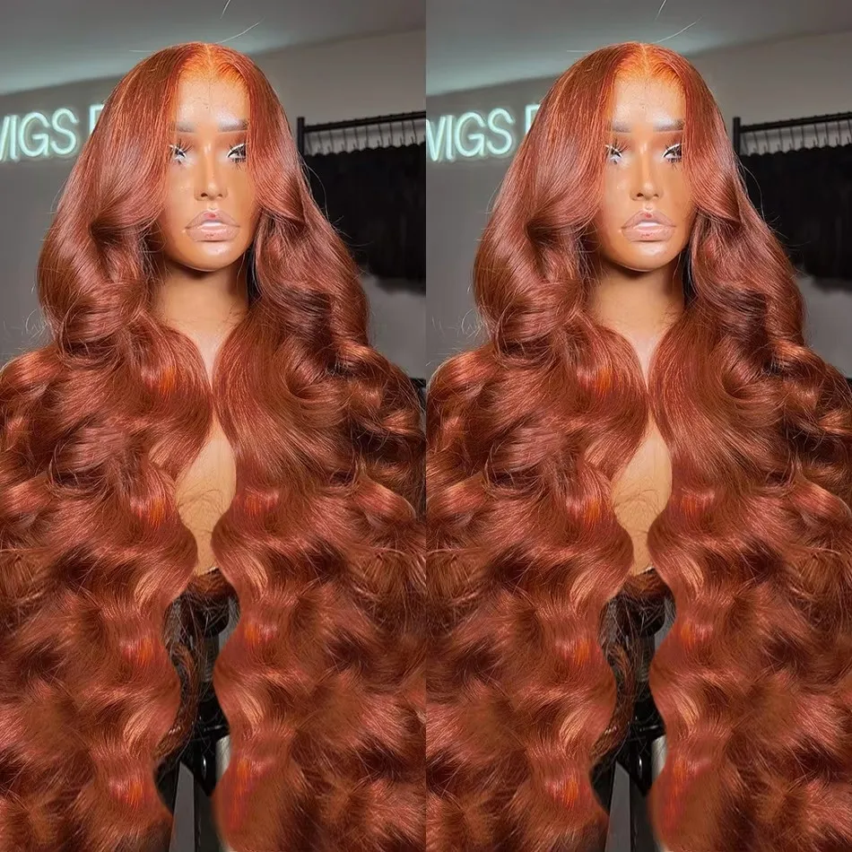 

Mossily 30Inch Brazilian Reddish Brown 13x4 13x6 HD Lace Front Wigs Human Hair Body Wave 200% Colored Lace Frontal Wig For Women