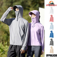 Women Breathable Light UV Protection Running Coat Summer Men Outdoor Breathable Sun Camping Jacket UPF50+ Skin Protective Coat