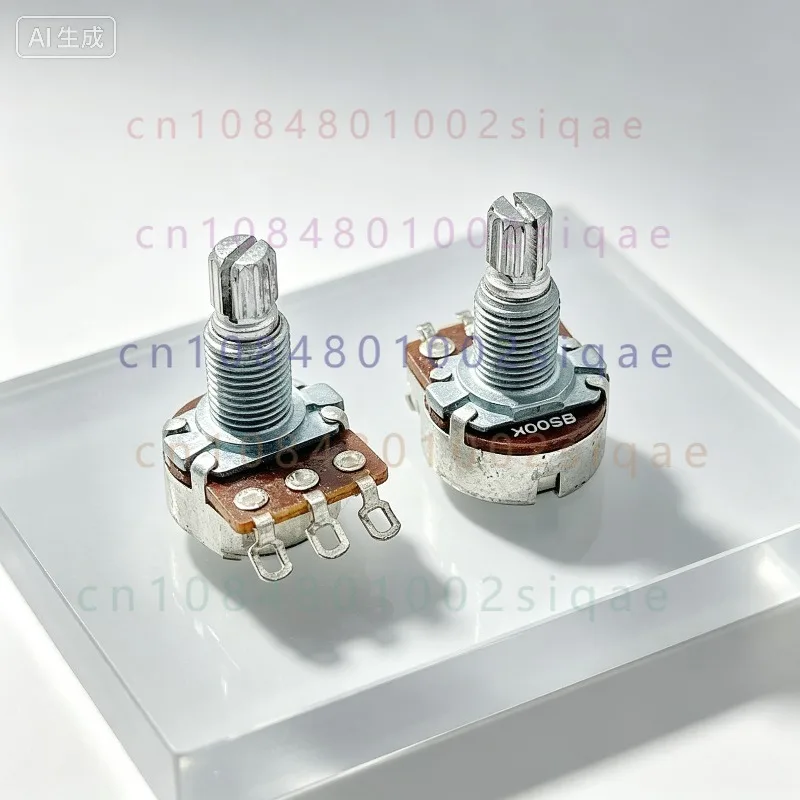 Pack FOR Guitar bass A250K B500K Single-pole iron core potentiometer 18MM ball shaft 10MM thread length