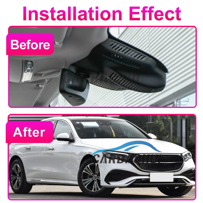 4K Dash Cam For Mercedes-Benz MB E Class E300L E350L 4MATIC 2021 2022 2023, OEM Car DVR with Night Vision, Easy Installation