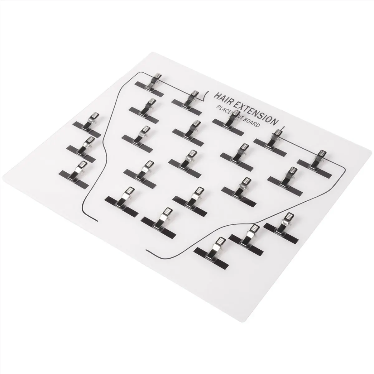 A24I Extension Holder Acrylic Hair Extension Holder Board-Clip in Wig Grafting Plate for Hairpieces Professional Salon Home