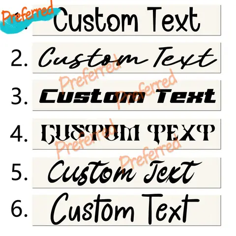 Cursive Custom Vinyl Decal Sticker Personalised Text or Logo Waterproof Decal Any Size Craft Custom Text