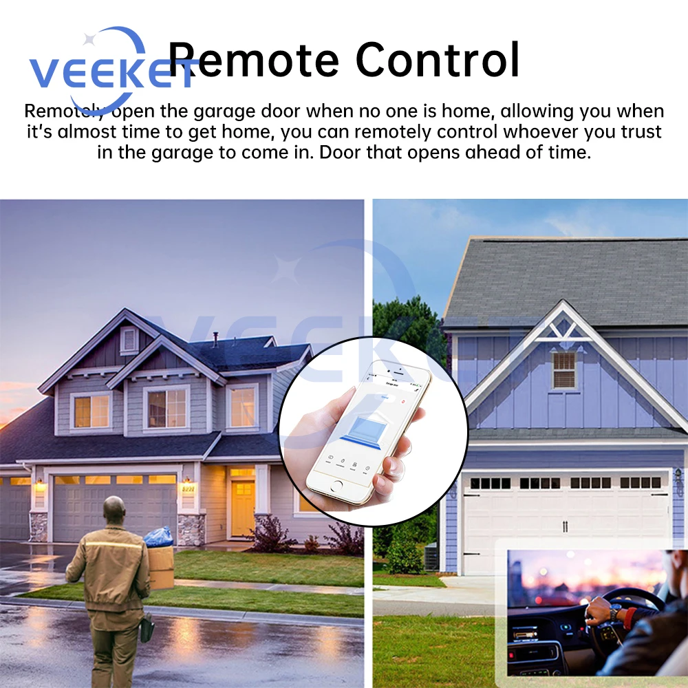 Smart Garage Türöffner DC5V Handy Fernbedienung Tuya Smart Life App Controller Unterstützung Alexa & Google Assistent Keine Hub erforderlich
