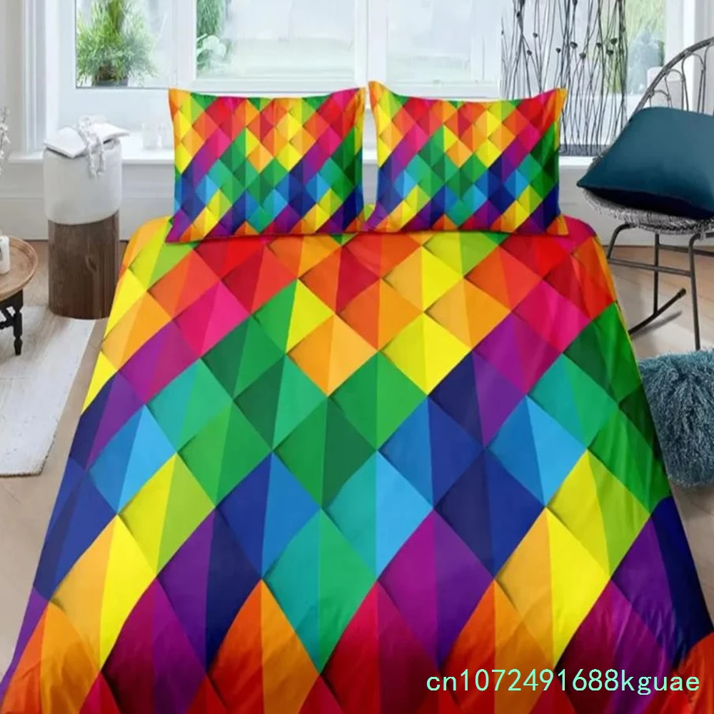 Red Glowing Bedding Set 3D Duvet Cover Set Single Double Twin Full Size Teens Adults Bedclothes Soft Polyester Bed Linen 5