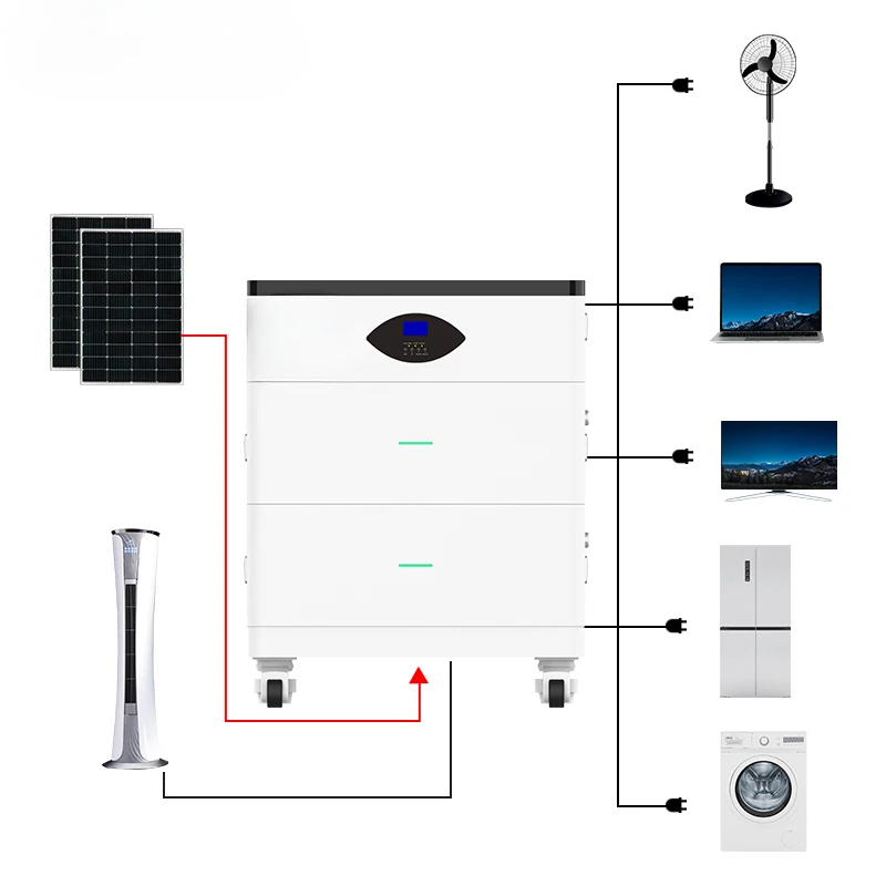 ODM Lifepo4 Battery Built in Inverter with UPS All in One ESS 51.2V 200ah 10.24kwh Manufacturer Stackable Solar Off Grid 6000W