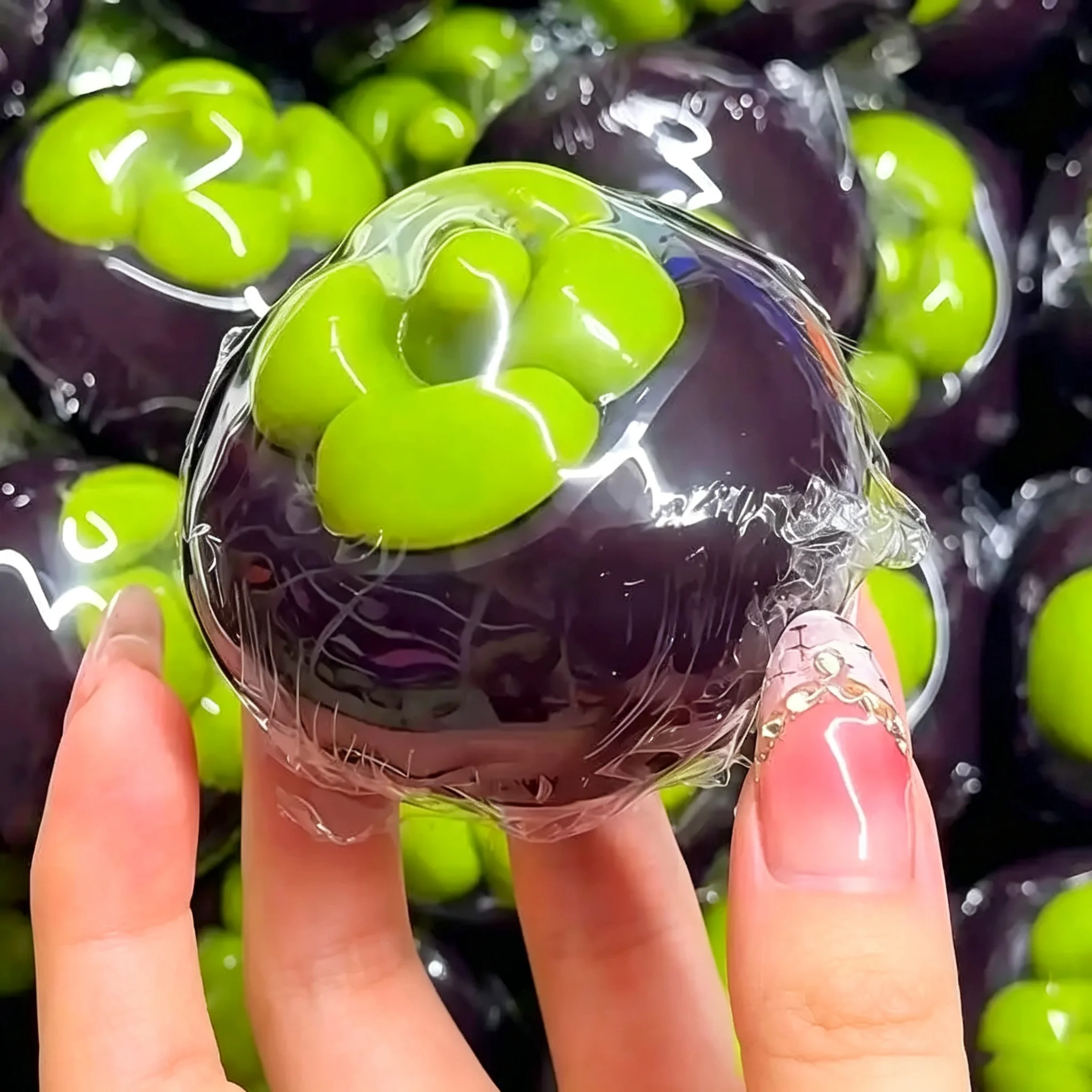 New Creative Stress-Relief Toy - Fruit Fluid Mangosteen Squishy, Moldable Slow Rebound, Perfect for Office Stress Relief