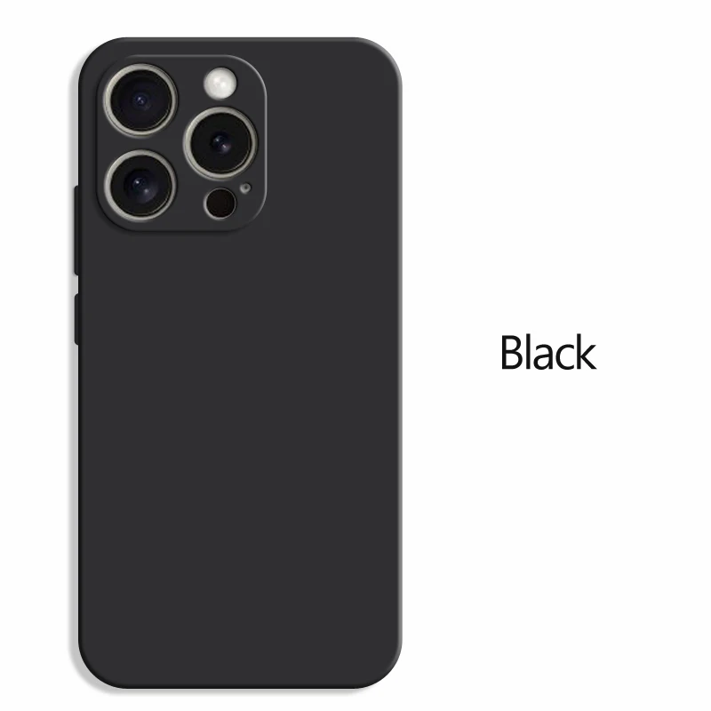 Original quadratische Flüssigsilikon-Handyhülle für iPhone 16 16e 15 14 Plus X XR XS 11 12 13 Pro Max Luxus-Linsenschutzhülle – Detail 7