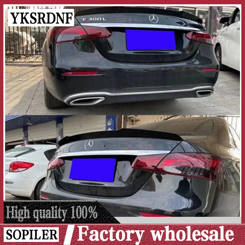 

Спойлер для Benz W213 E300 E320 E260 E63 2015-2021, неокрашенный спойлер из АБС-пластика, внешний вид, крыло заднего багажника, комплект аксессуаров для кузова автомобиля