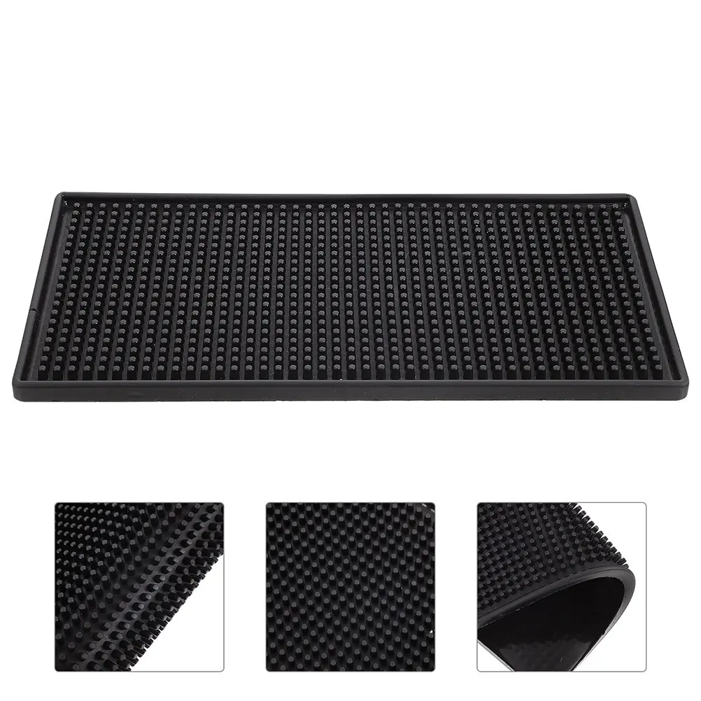 2Pcs Non-Slip Bar Mat Thickened Wear-Resistant Countertop Drying Mat Kitchen Tableware Draining Pad Bar Accessory