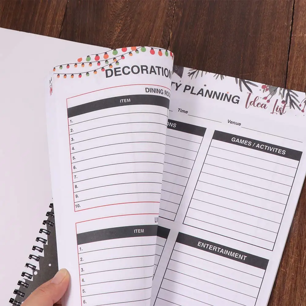 สมุดวางแผนงาน สมุดบันทึกคริสต์มาส สมุดบันทึกเพิ่มประสิทธิภาพ สมุดบันทึกรายการสิ่งที่ต้องทำ สมุดจัดการเวลา สมุดติดตามนิสัย