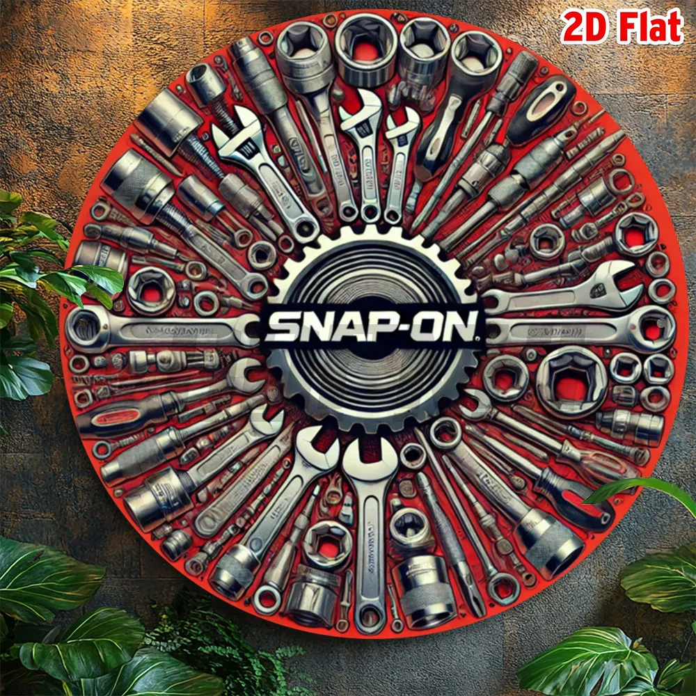 Retro 2D circular aluminum wall art sign. Perfect for bars, kitchens, homes, offices - an ideal Thanksgiving and Christmas gift.