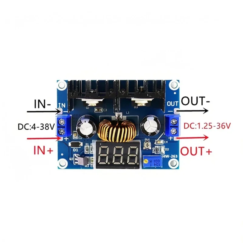 Step-Down Power Supply Module DC4-40v to DC1.25-36v 8A 200w Adjustable XL4016E1 DC-DC DC Voltage Regulator