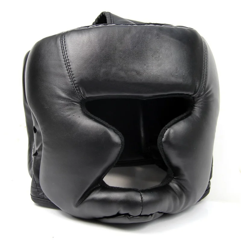 

3X Black Good Headgear Head Guard Training Helmet Kick Boxing Protection Gear