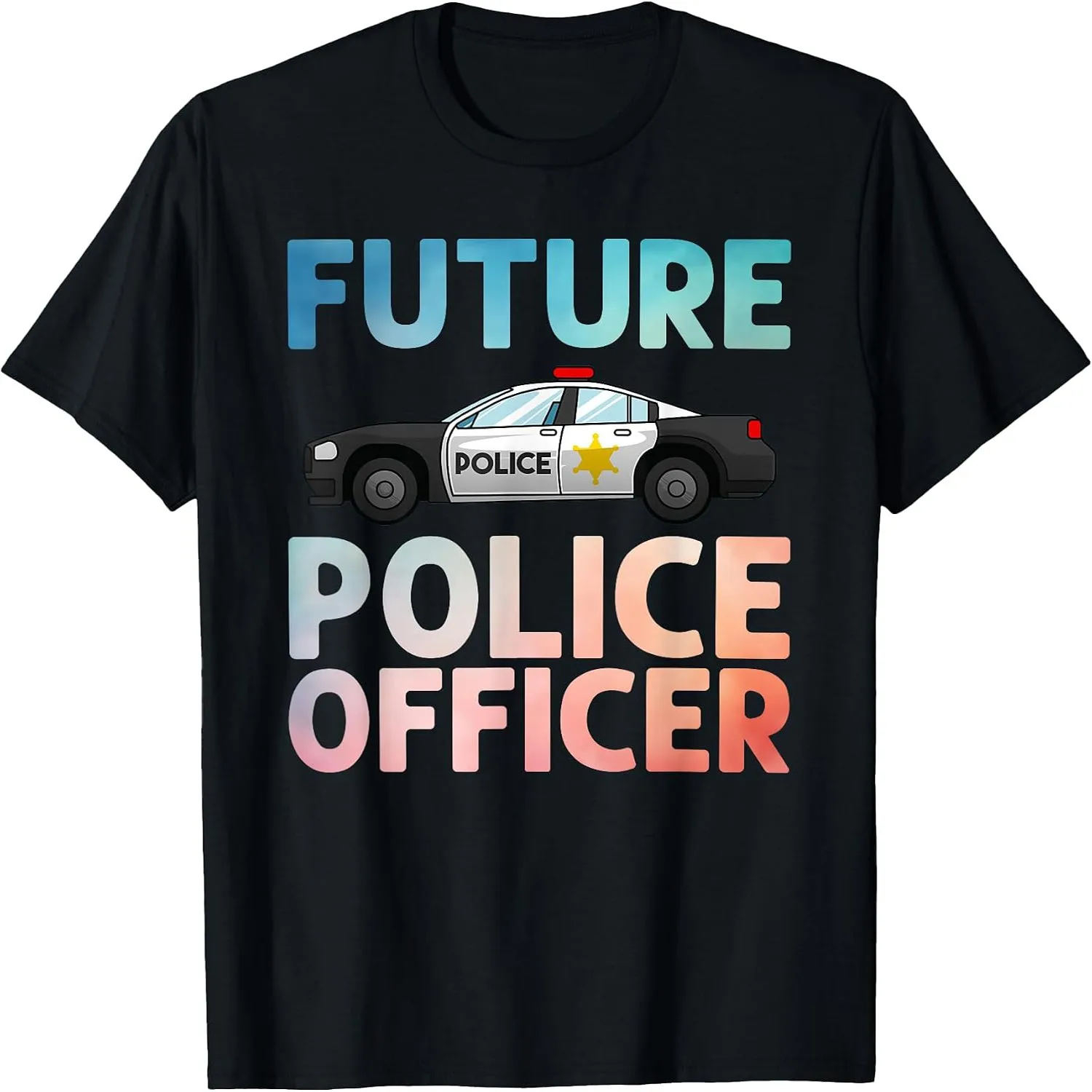 Future Police Officer Art for Men Women Kids Boys Cop Police T-Shirt