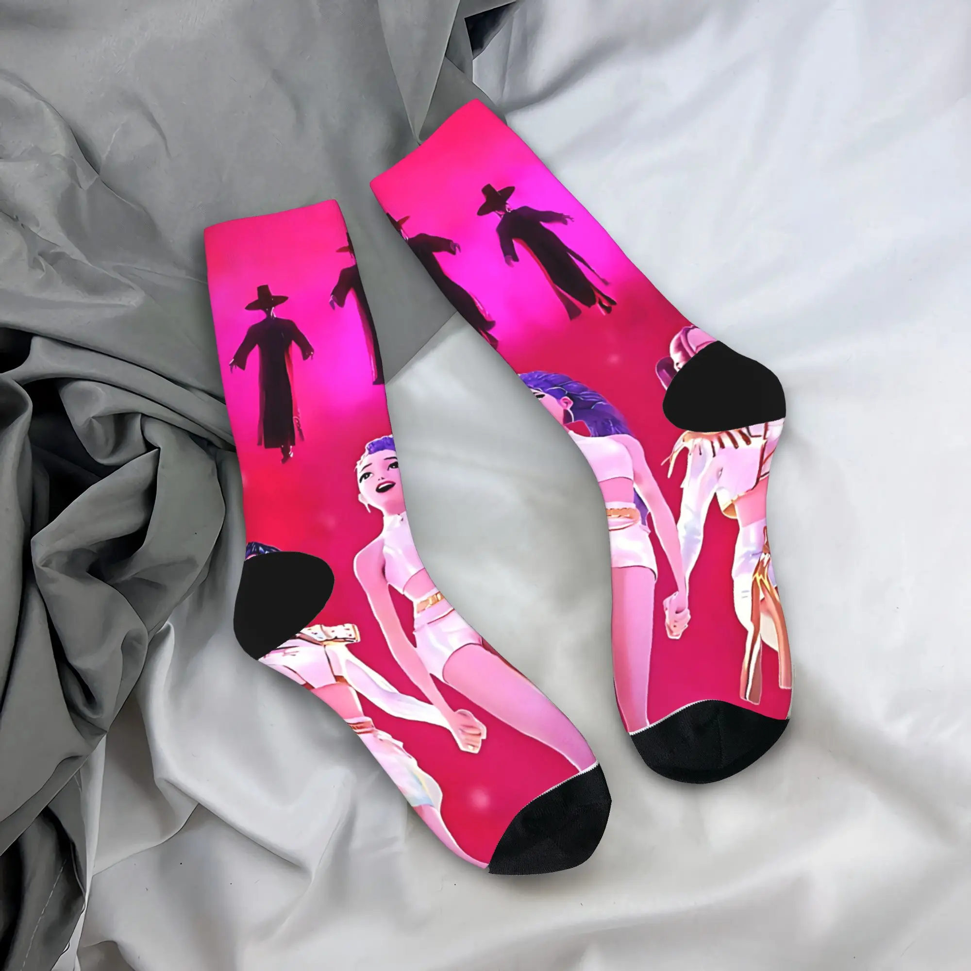 

Huntrix Kpop Demon Hunters Rumi Mira Zoey Чулки Мужские носки Мягкие элегантные носки Осенние противоскользящие дизайнерские носки для скейтборда Подарок