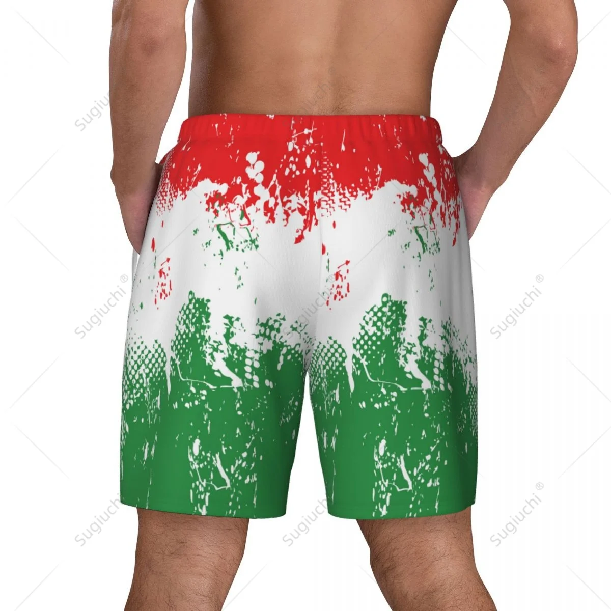 Short de bain avec doublure de compression pour homme, pantalon de natation, short de surf de plage, sensation 3D du Kurdistan, séchage rapide, 2 en 1