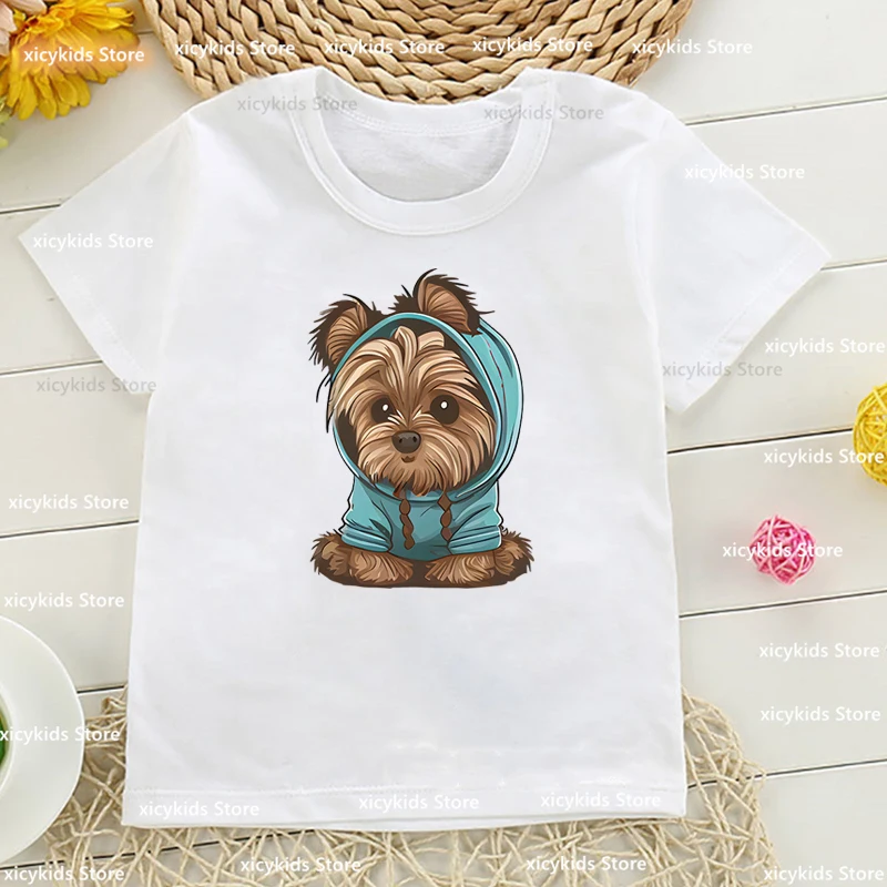 fashion new girls tshirt Funny Dog Animal Print Toddler Baby Tshirt Summer Fashion Boys Girls Clothes Cute ChildrenS tshirt tops