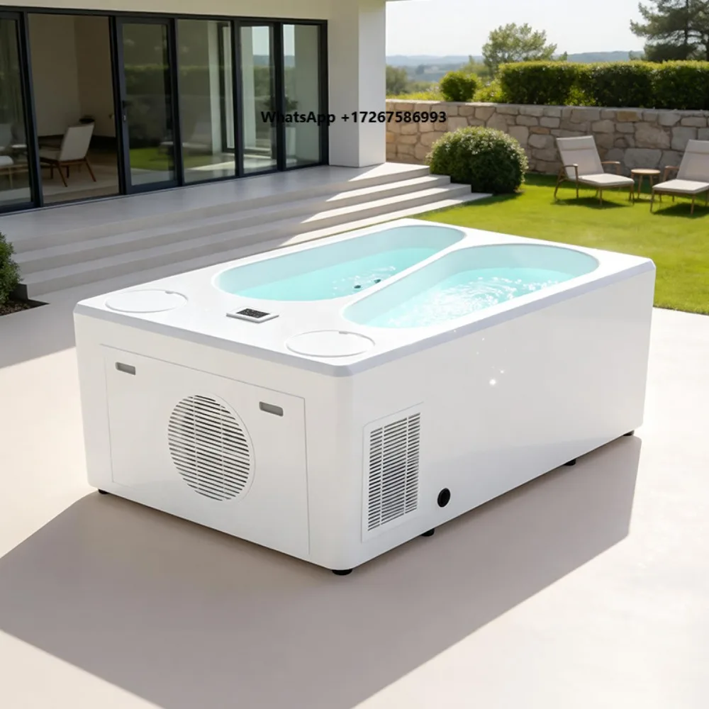 Fuerle Modern Design Outdoor Spa-Ice Bath Hot Tub with Cold Plunge Two People-Modern Design Bathroom & Outdoor Use