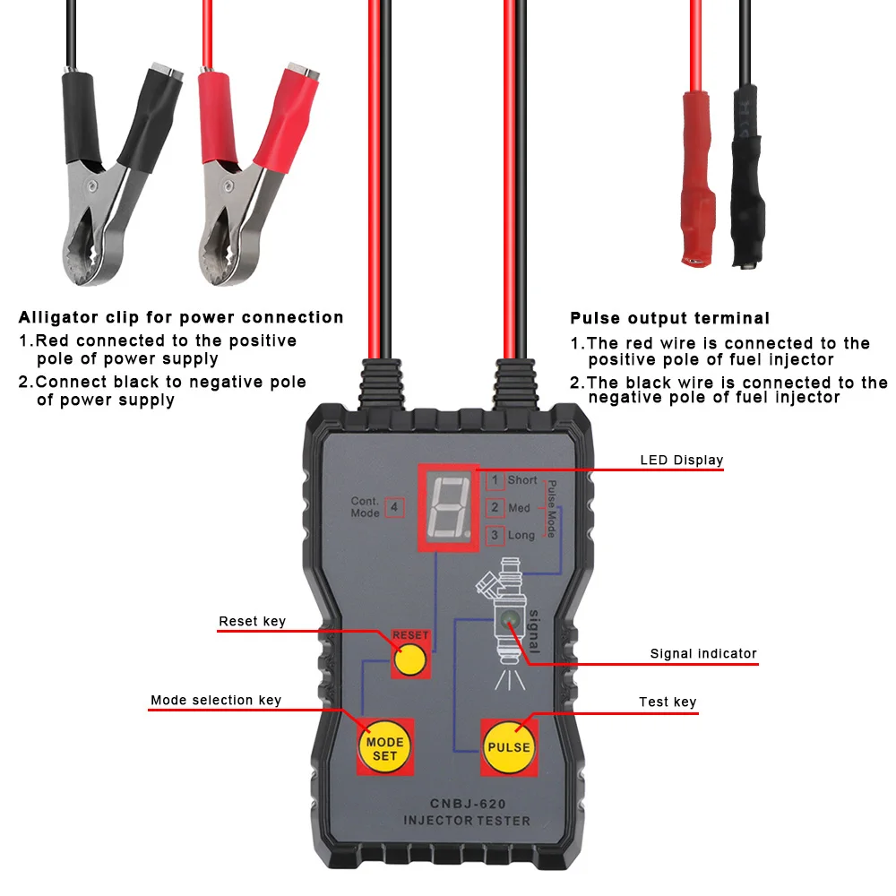 Automotive Cleaning Tool Kit Injector Flush Cleaner Professional Car Fuel Injector Tester Fuel System Scan Tool