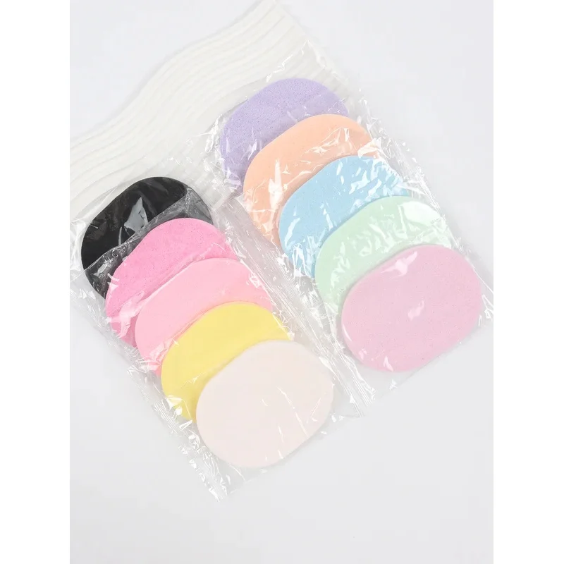 10 Pieces of Random Color and Shape Face Wash The Face Sponge Scrub Exfoliating Facial Pad Is a Reusable Makeup Remover Suitabl