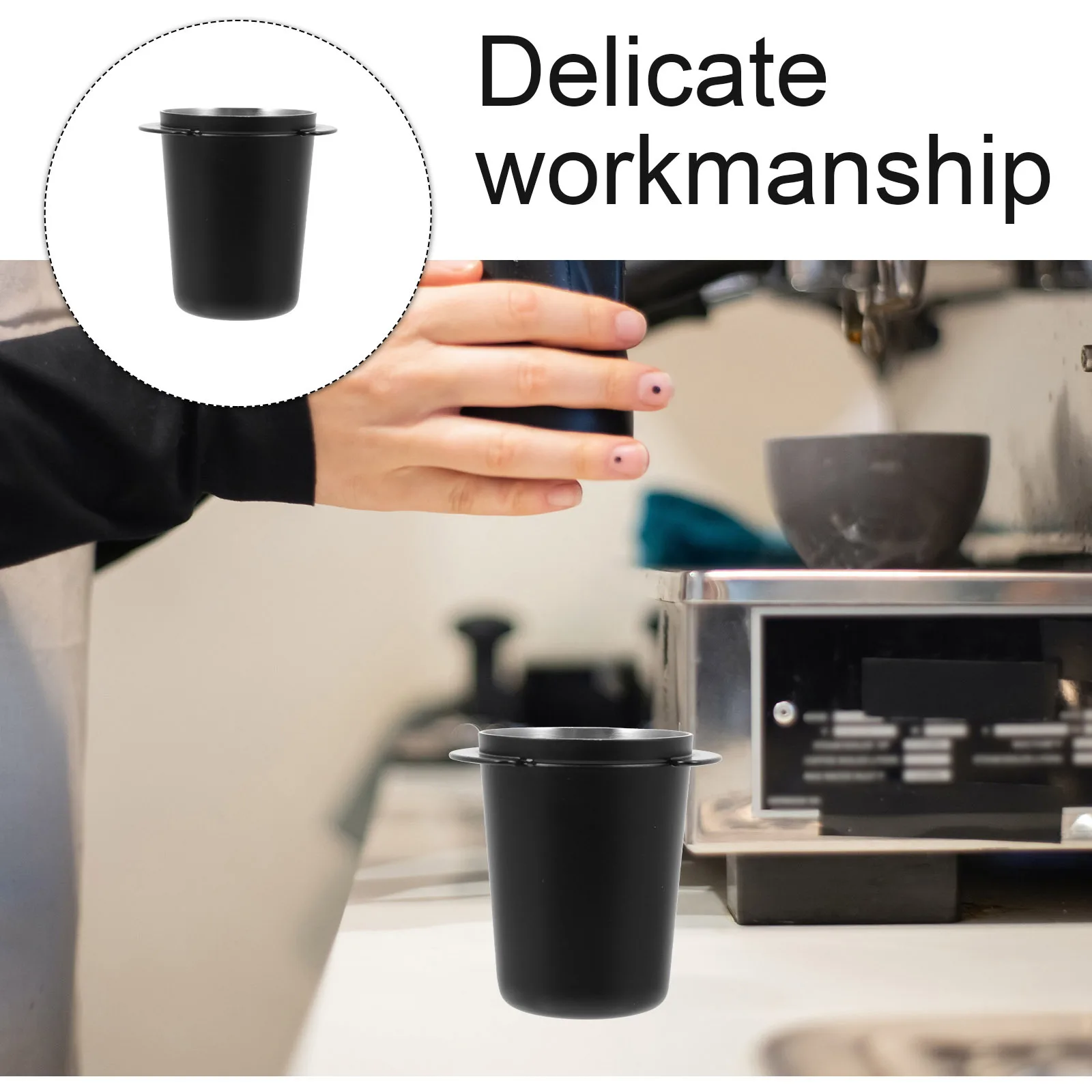 1 قطعة كوب استقبال مدمج خفيف الوزن من الفولاذ المقاوم للصدأ حامل مسحوق حاوية قهوة مقاومة للصدأ لآلة القهوة #1