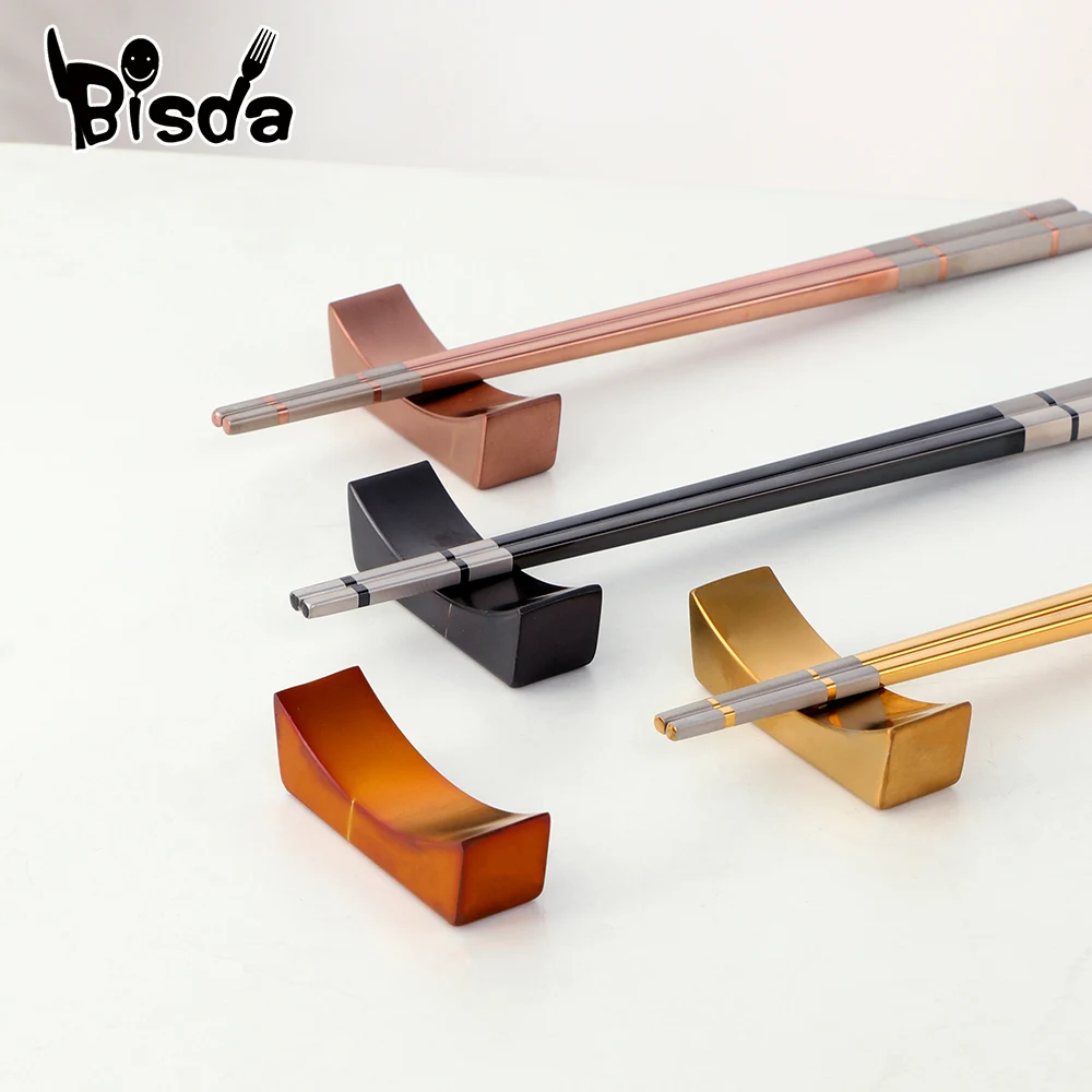 2Pcs Stainless Steel Chopstick Rack Colorful Spoon Fork Rest Kitchen Table Accessories Ingot Chopsticks Holder Pillow