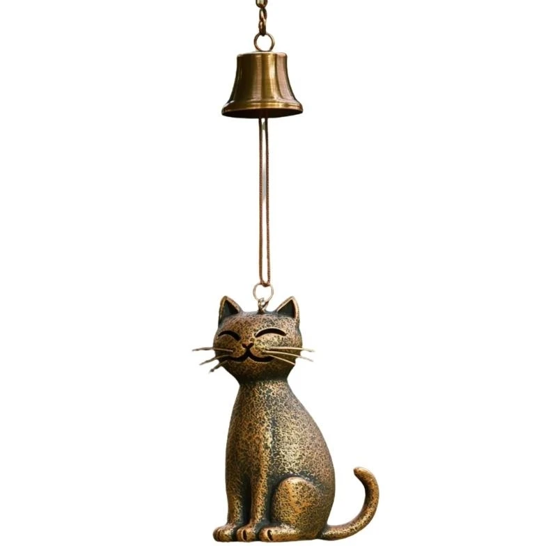 4x7b Weather resistente a sinos vento gatinho