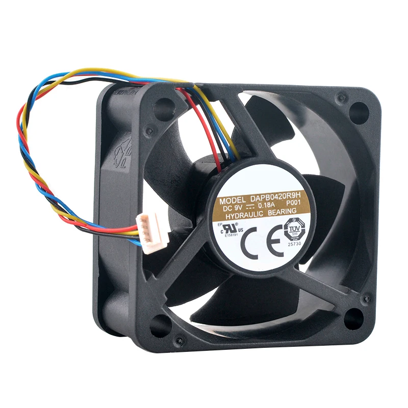 (2pcs) DAPB0420R9H 40mm 40x40x20mm DC9V 0.18A 4‑Pin Axial Cooling Fan Replacement for Projector Precision Instruments