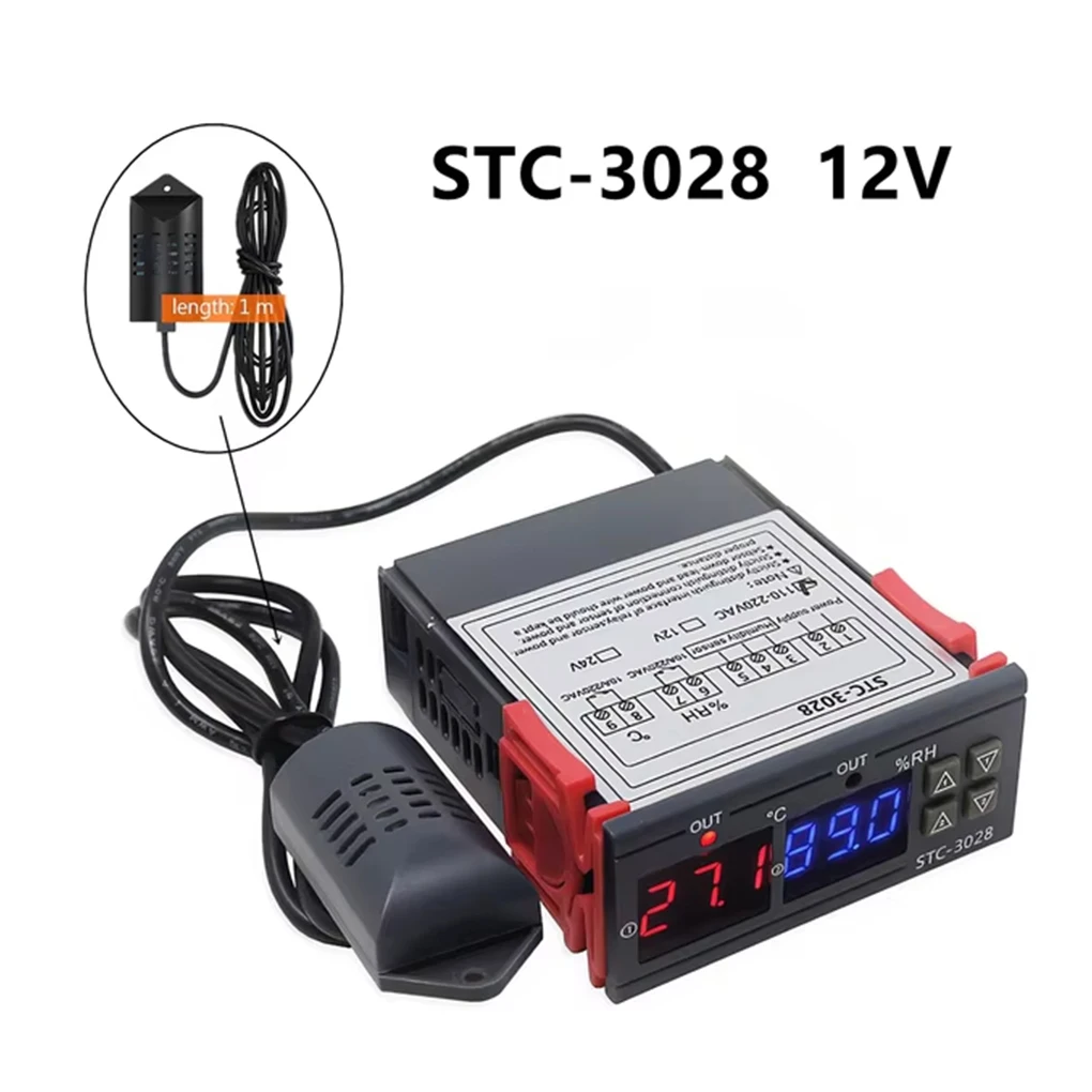 220V DC 12V 24V Breeding Hatching Thermometer And Humidity Meter For Precise Control