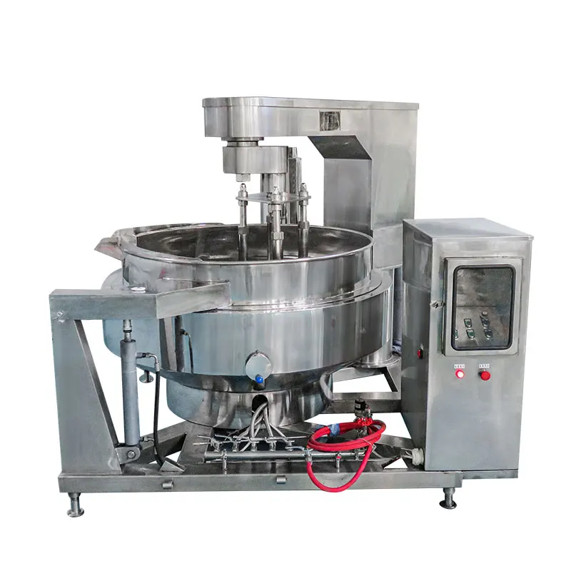 Wholesale Gas Heating 4 Claws Planetary Jacketed Kettle Automatic Lifting Fry Machine Industrial Multi-claws Frying Machinery