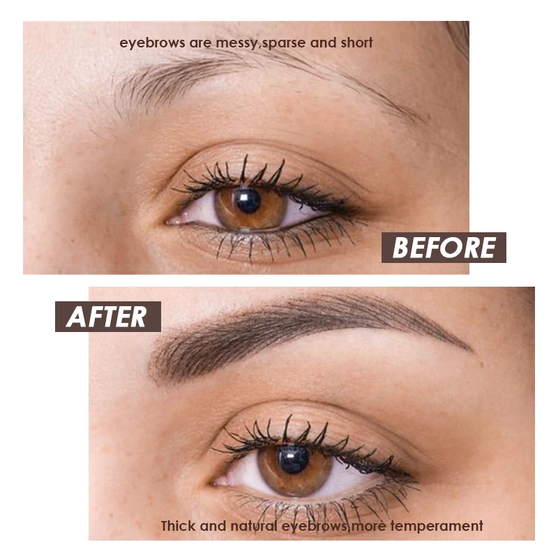 3 in 1 Eyebrow Stamp, Long-lasting Waterproof Perfect Eye Brows Stencil, Retouching The Face Hairline Contour Fine Powder