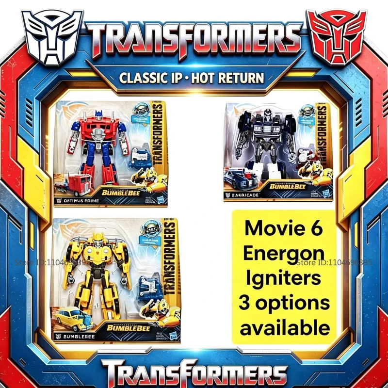 Juguetes robot Transformers Optimus Prime Bumblebee Serie de figuras de acción de la película 6 Energy Reloading Hobbies y colecciones