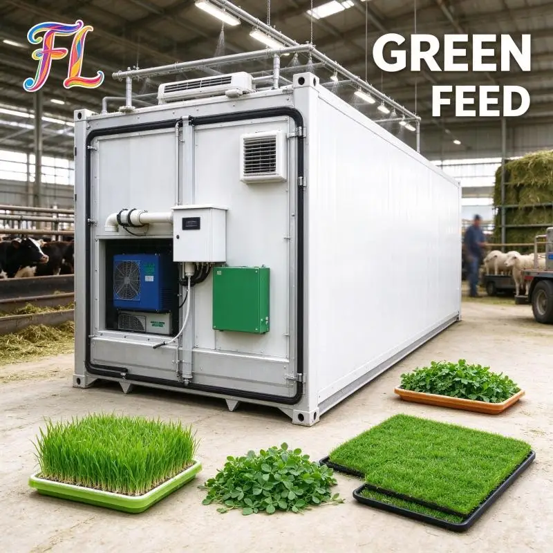 Container Hydroponic Fodder Machine Ventilation Fan System Sprout Container Avoid Excessive Moisture For Sprouts