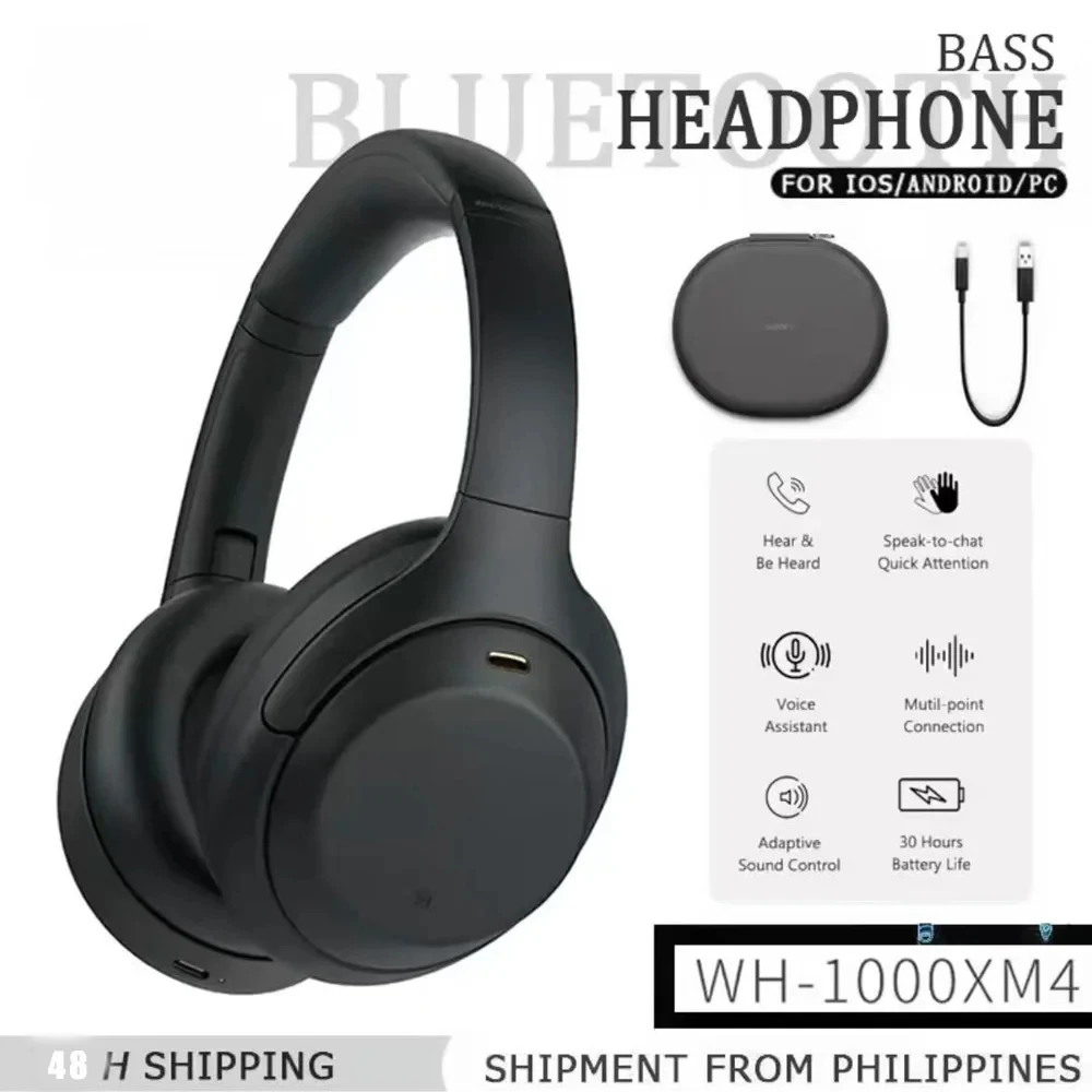 

Version WH-1000XM4s HIfi Noise Canceling Wireless Over-Ear Headphones No App Simplified Version